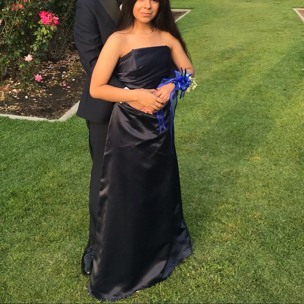 DARK BLUE PROM DRESS